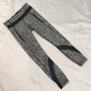 Lululemon Black & White Speckled Mesh Leggings